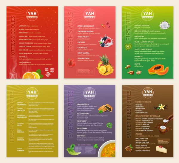 Menu Design Yah Foods